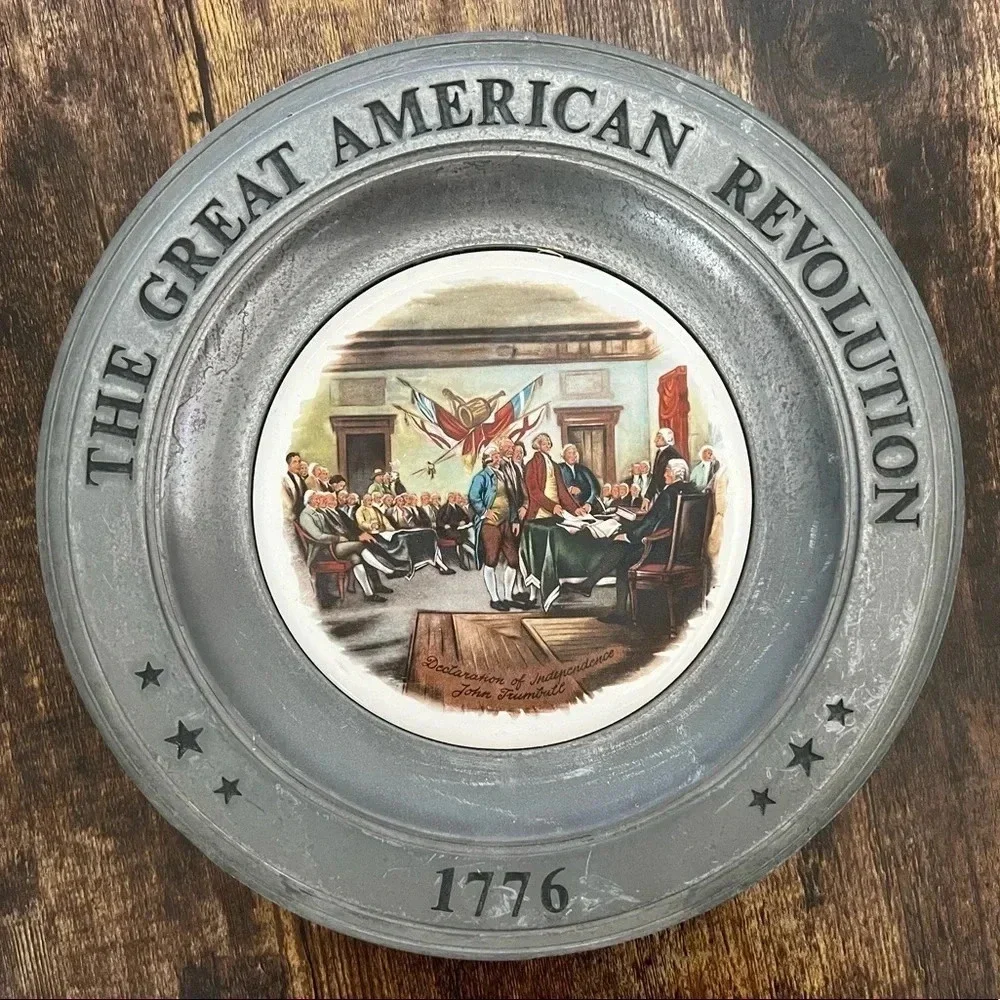 1975 Canton Ohio -Wilton Columbia PA The Great American Revolution pewter plate